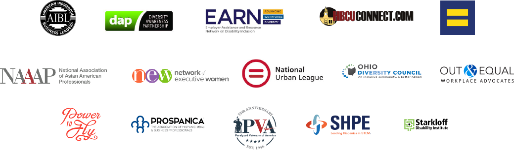 Logos from DE&I partner organizations 