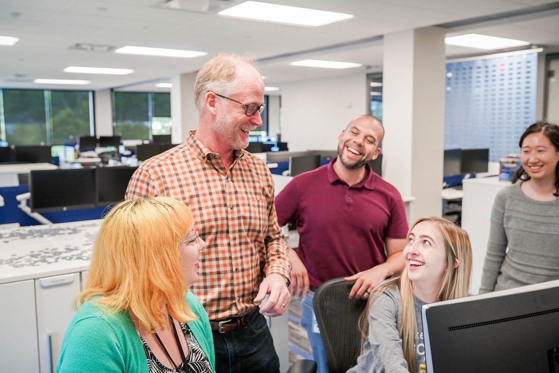 Nestlé associates talking with one another