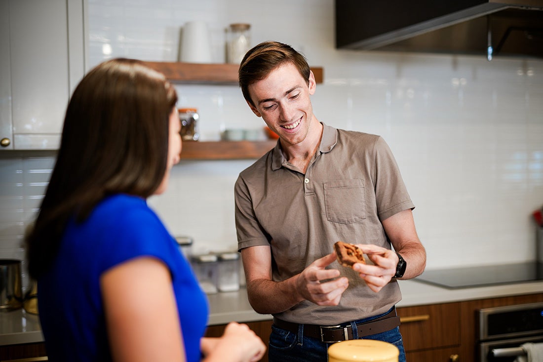 Nestlé employees sharing a treat