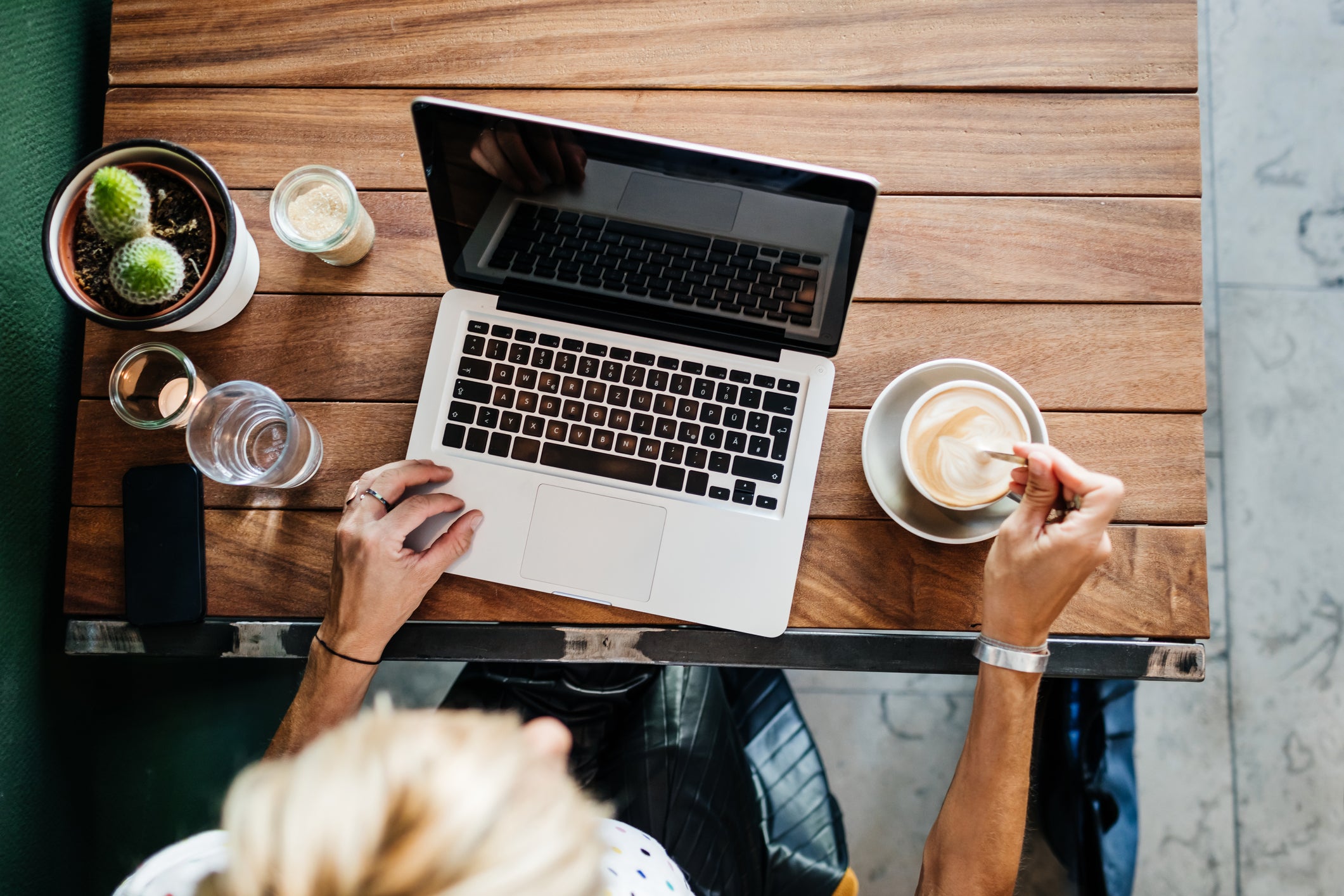 Laptop and cup of coffee 