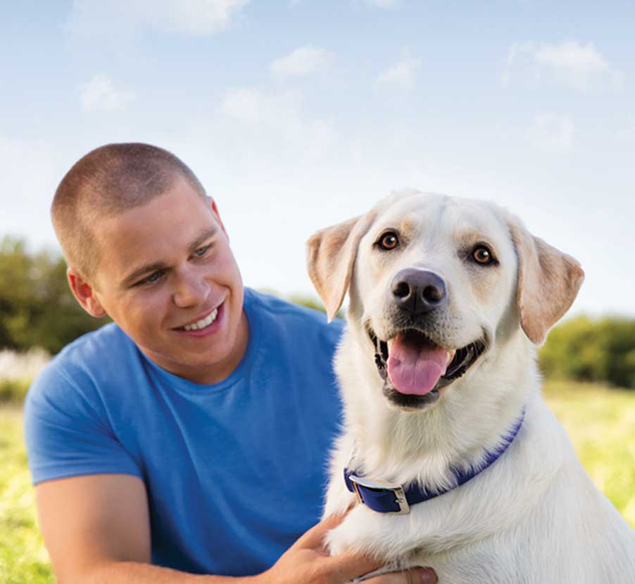 Bryan with his yellow lab