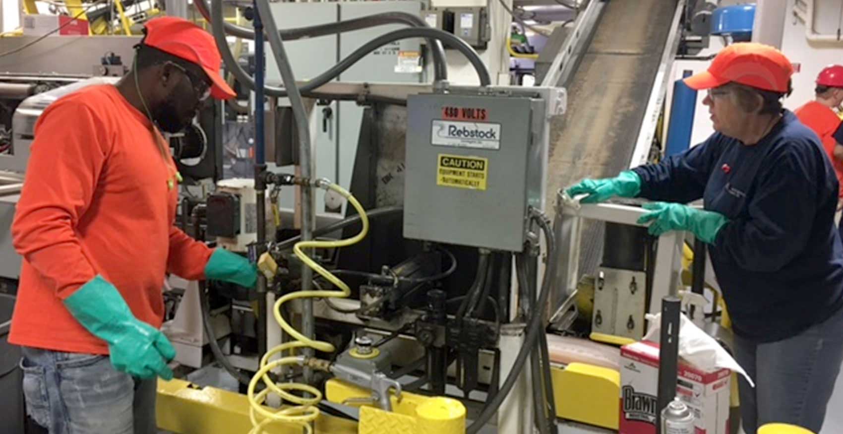 Associates working on factory floor