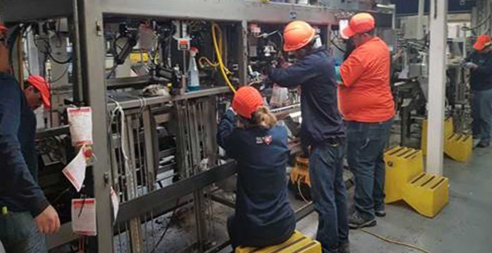 Associates working on factory floor
