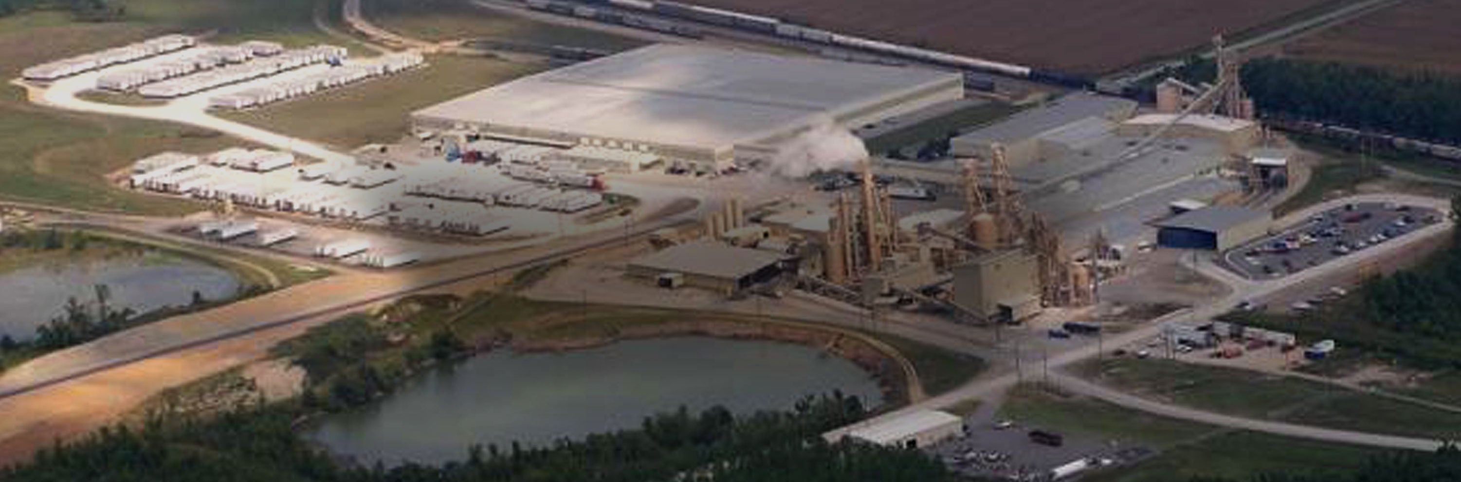 Aerial view of Purina factory in Bloomfield, MO