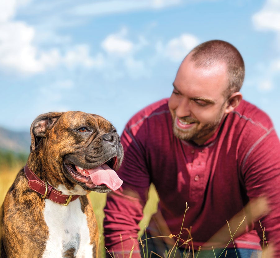 Nick with his dog