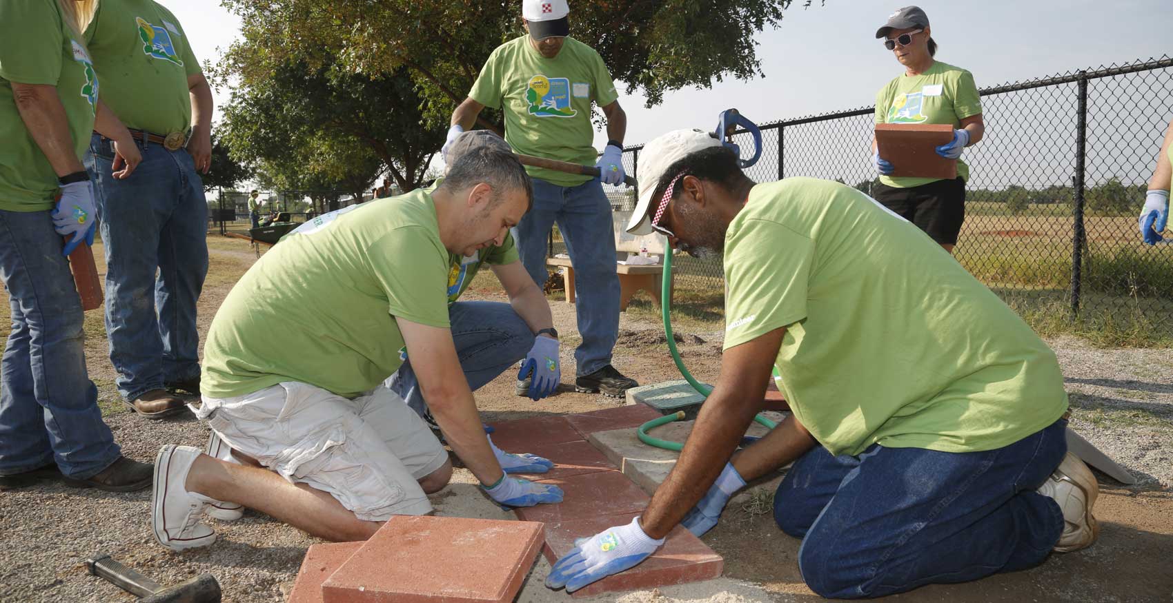 Group of associates volunteering