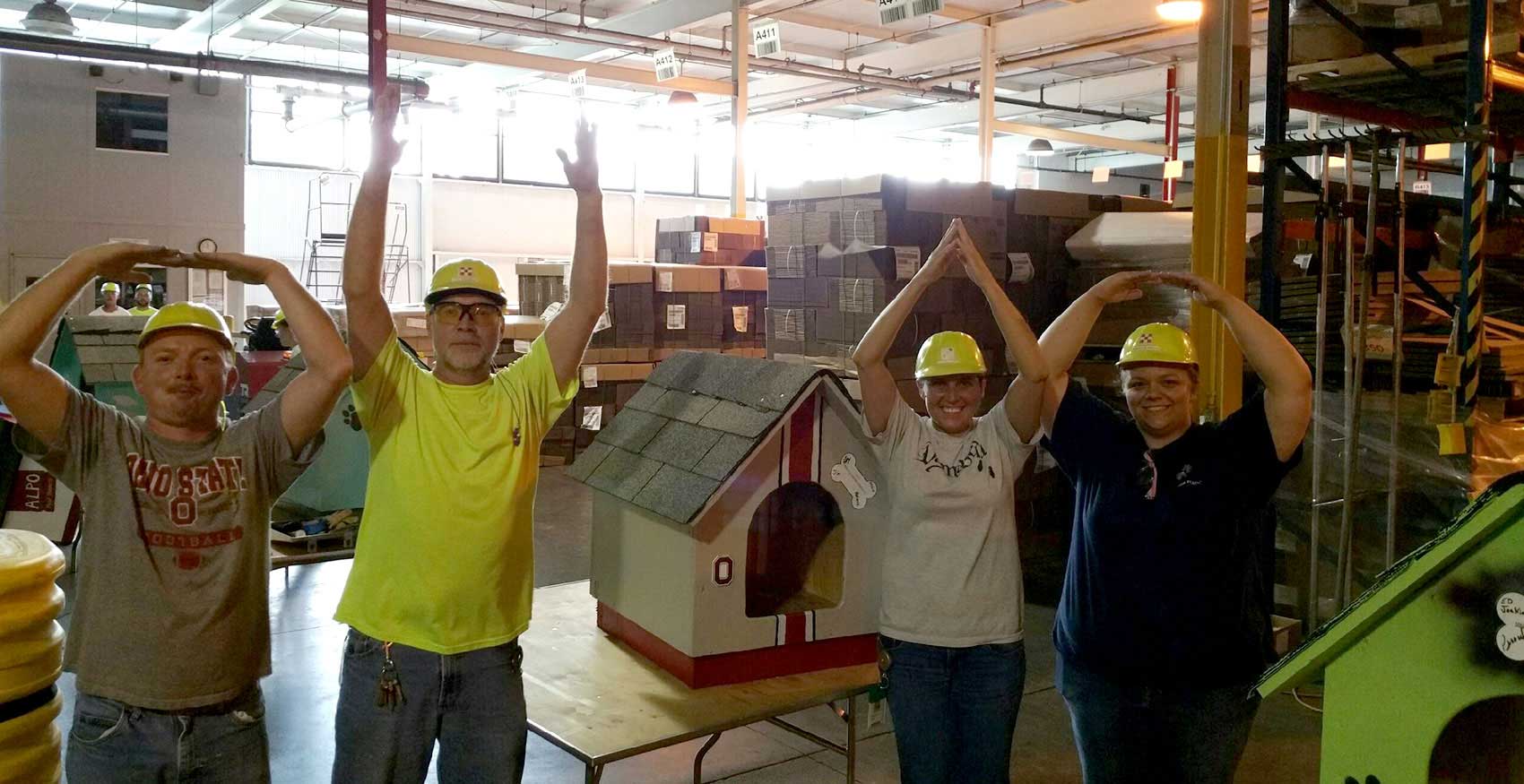 Group of associates volunteering