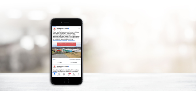 purina social media on mobile