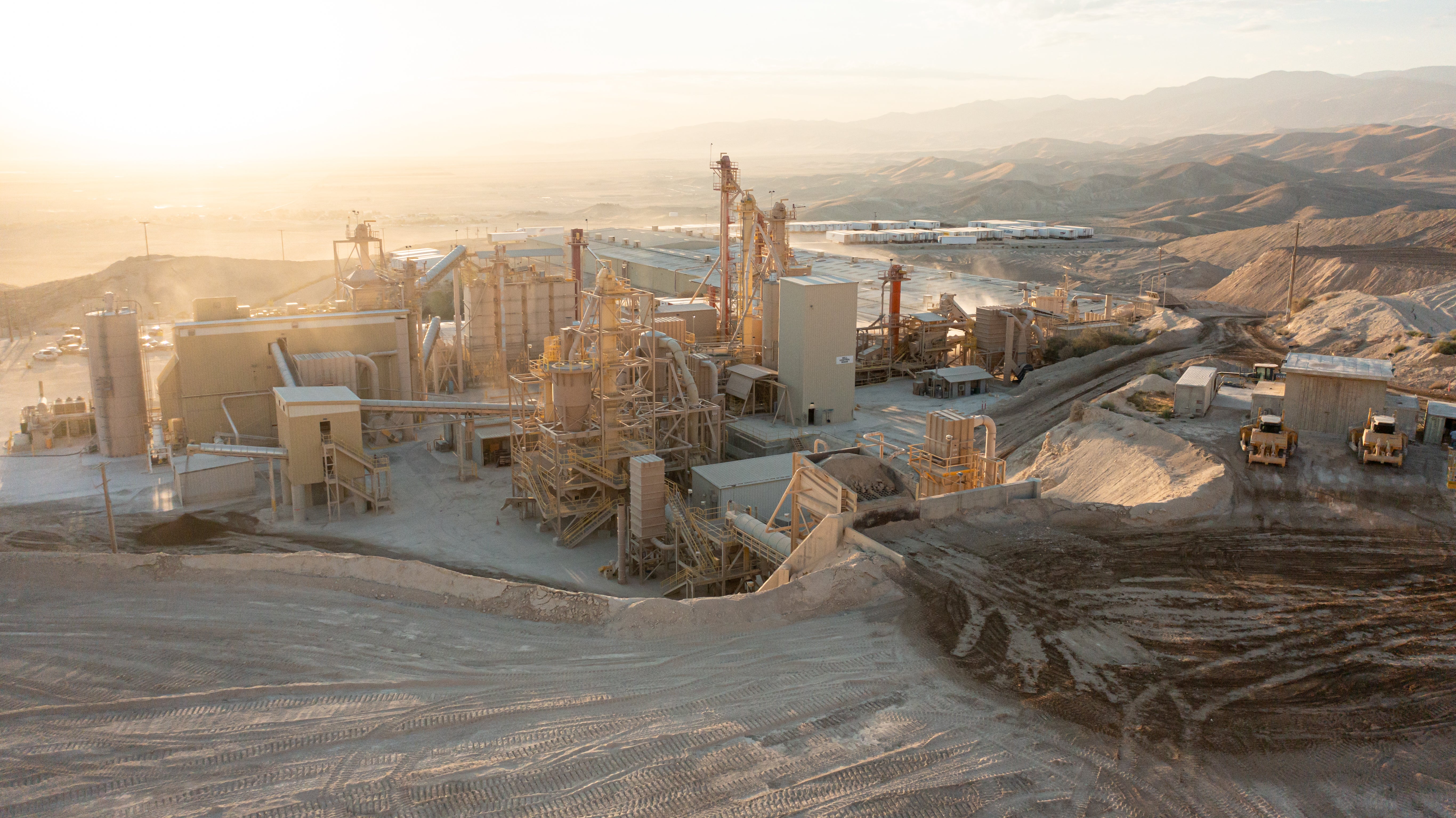 Aerial view of factory