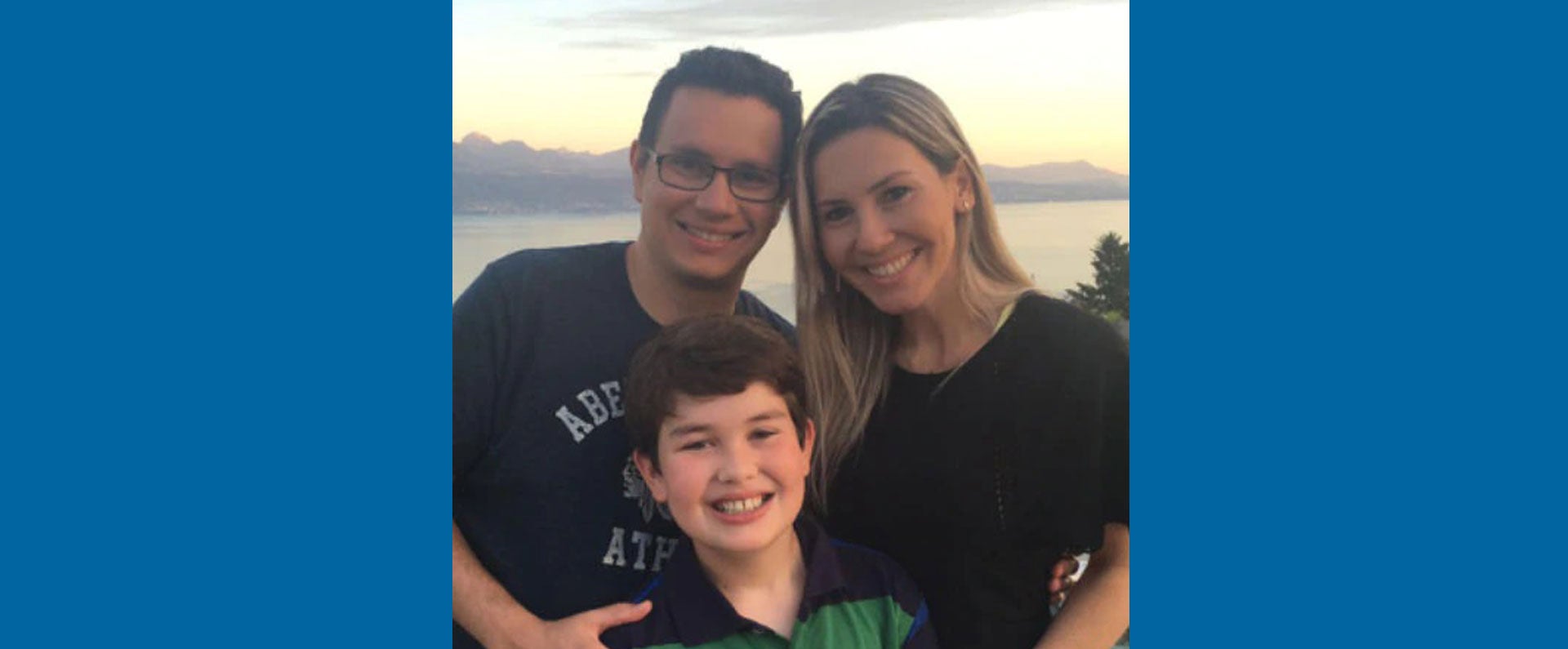 Nestle IT empoyee Rafael with his wife and child