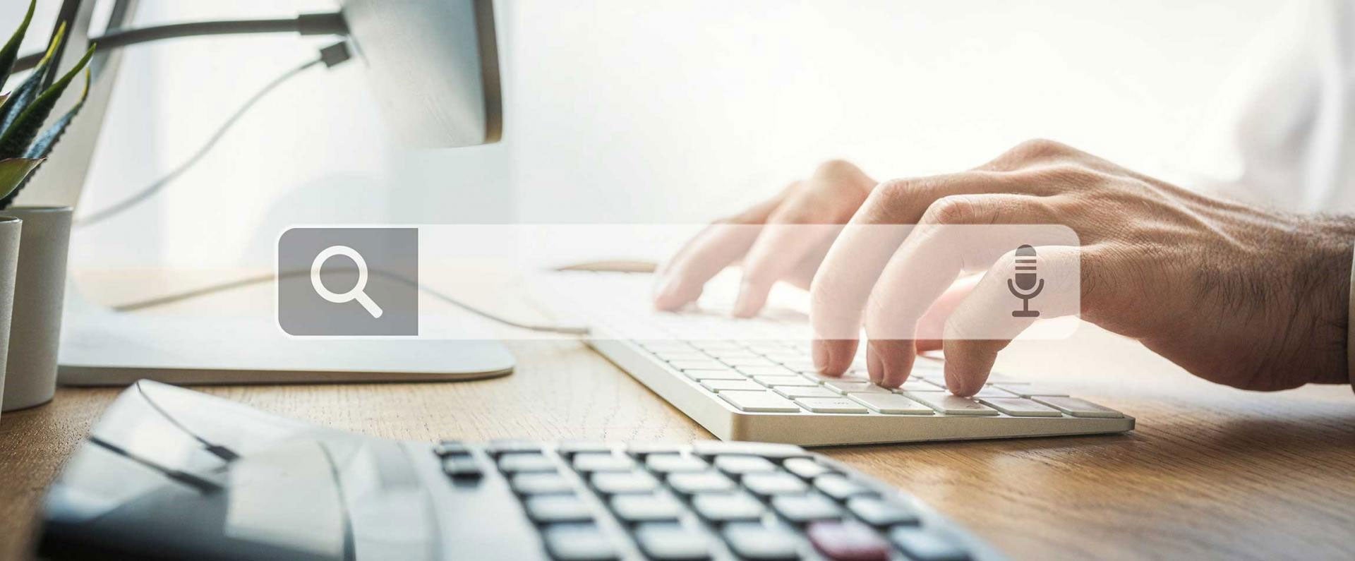 Typing on keyboard