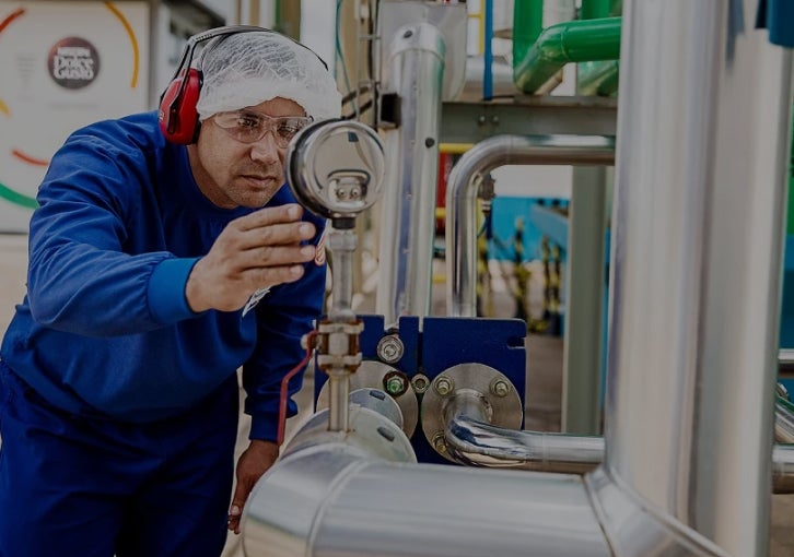 engineer working on factory machinery