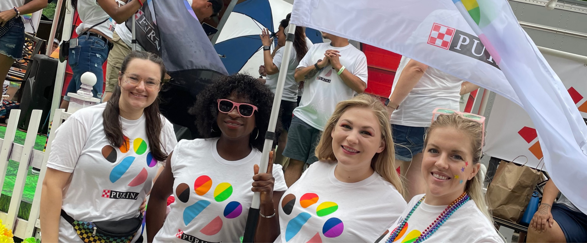 Nestlé Purina employees celebrate at the Saint Louis Pride Parade in Missouri