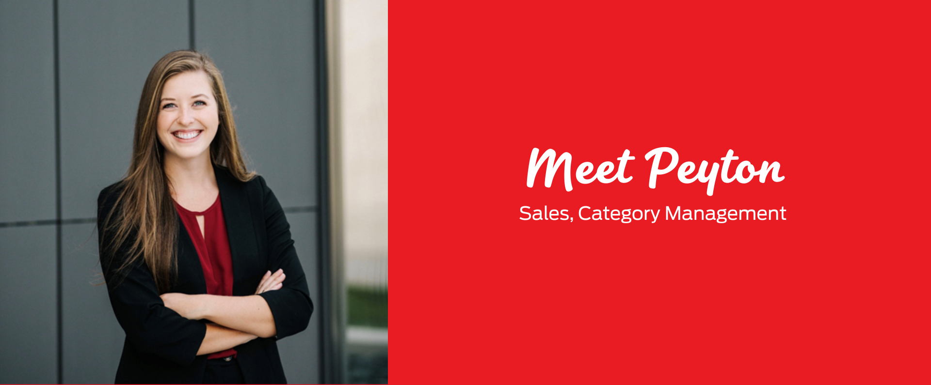 Woman Smiling - Meet Peyton from Sales, Category Management