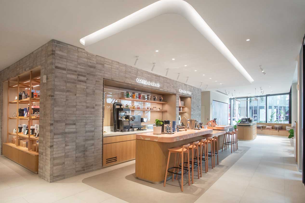 Nespresso counter at Brickell store