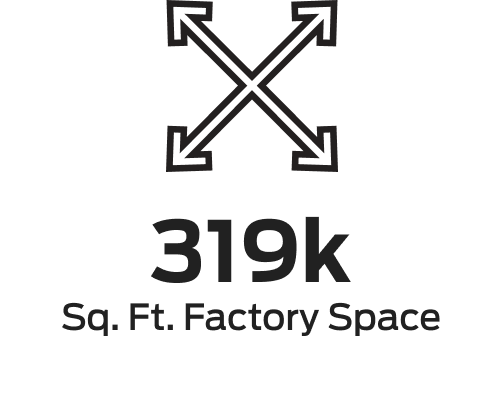 319k sq. ft. factory space