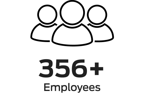 356+ employees