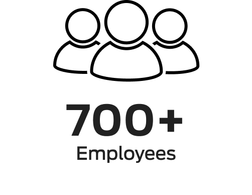 700+ employees