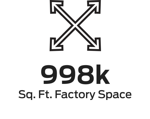 998k sq. ft. factory space