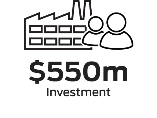 $550m Investment