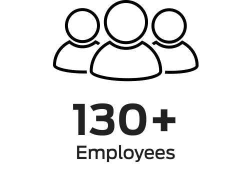 130+ employees