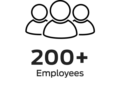 200+ employees