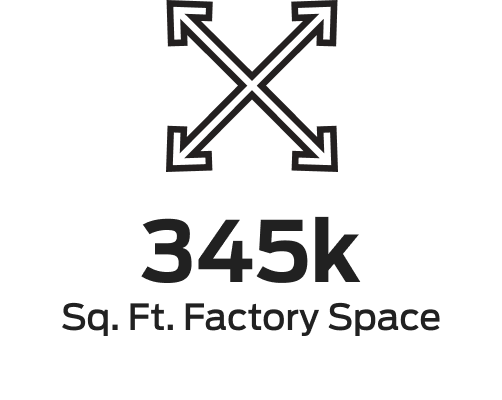 345k sq. ft. factory space