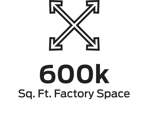 600k sq. ft. factory space