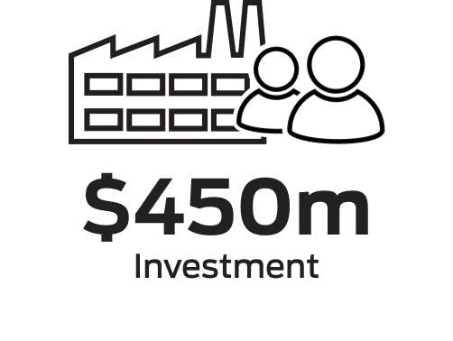 $450m investment