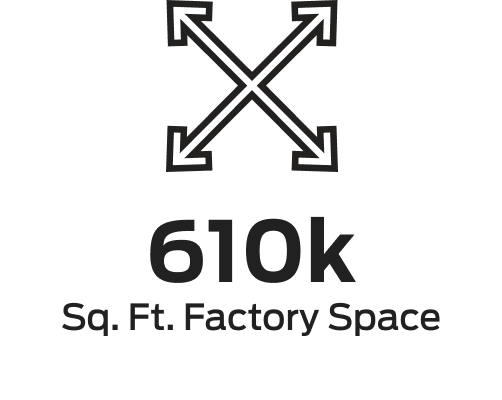 610,000 sq. ft. factory space