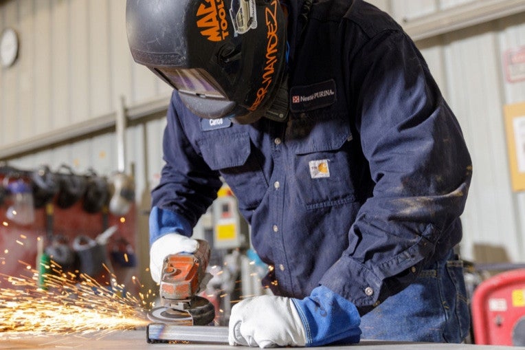 Associate welding at the Nestlé Purina Support Center