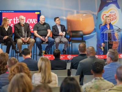 Panel discussion at Coffee Mate offices