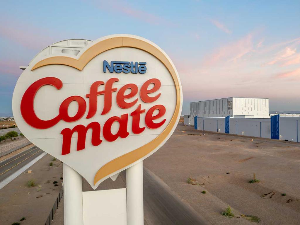 Coffee Mate sign outside of factory