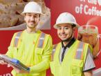 Nestle Glendale employees reviewing plans on iPad