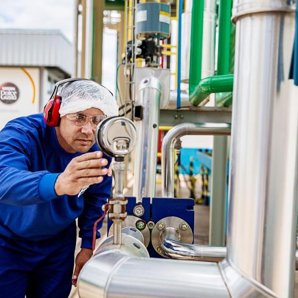 Engineer working in a factory