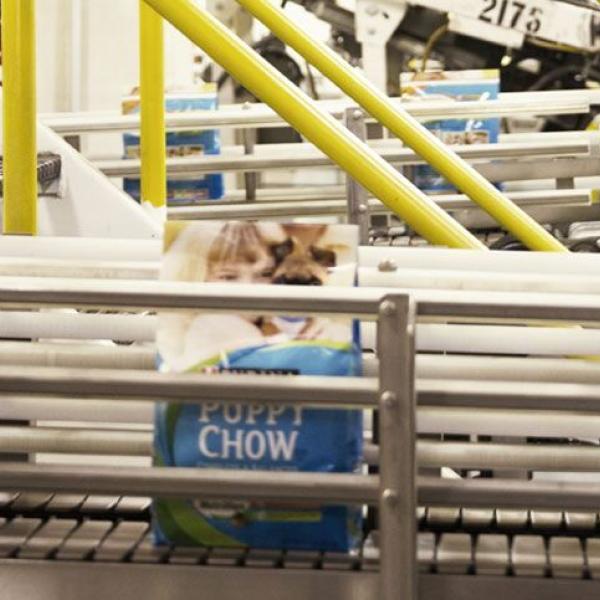 Puppy Chow on a factory line