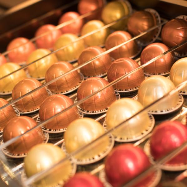 Rows of Nespresso pods Rows of Nespresso pods