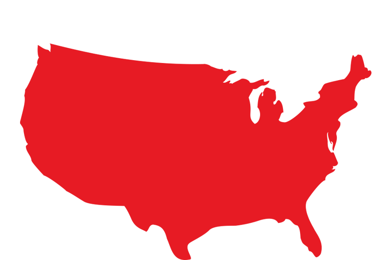 Red US Map Icon