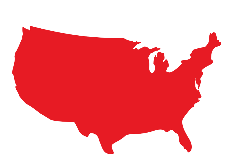 Red US Map Icon