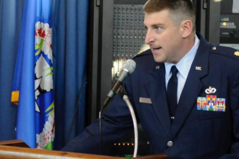 Military leader at a press conference