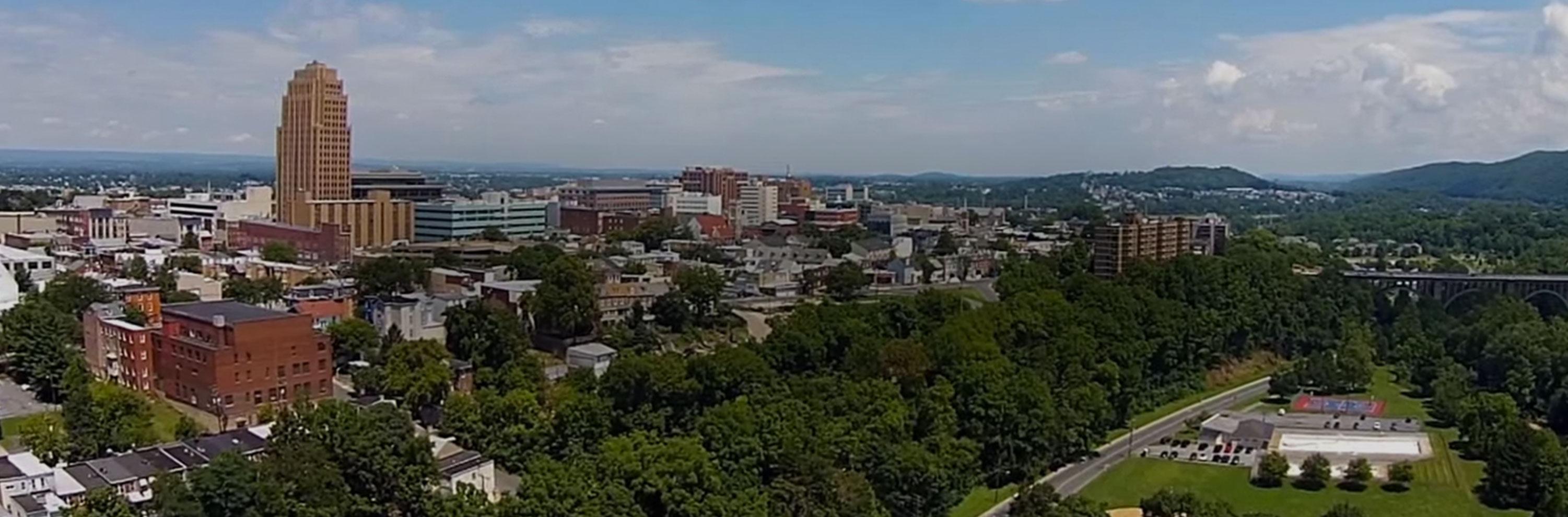 Aerial of Allentown, PA