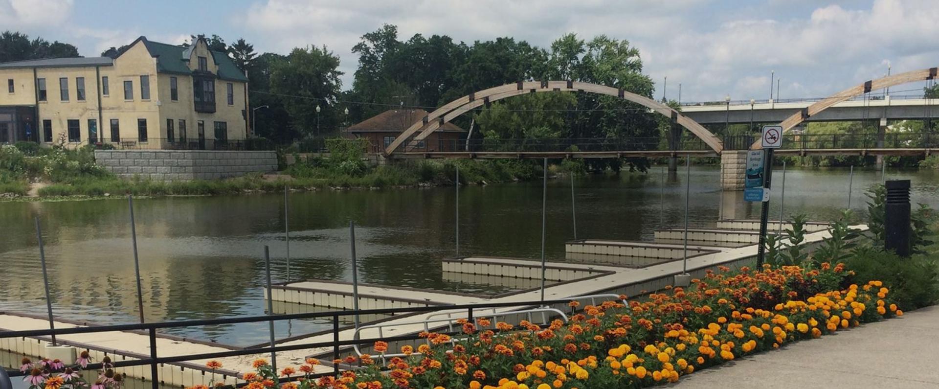 Bridge over water in Jefferson, WI