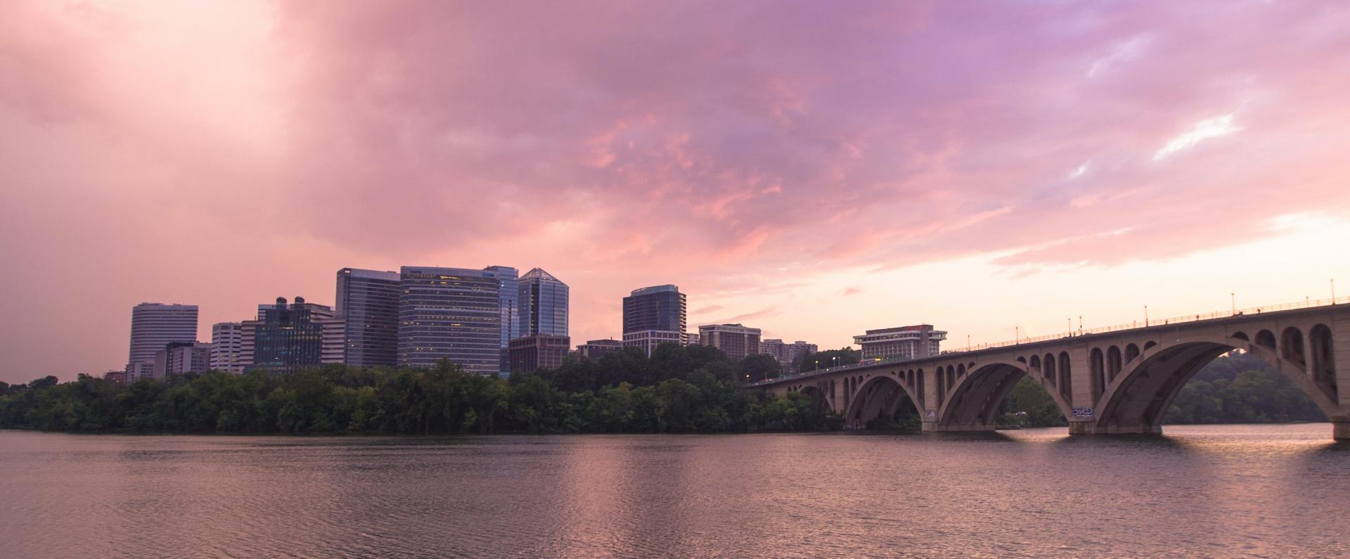 view of arlington from across potomac river